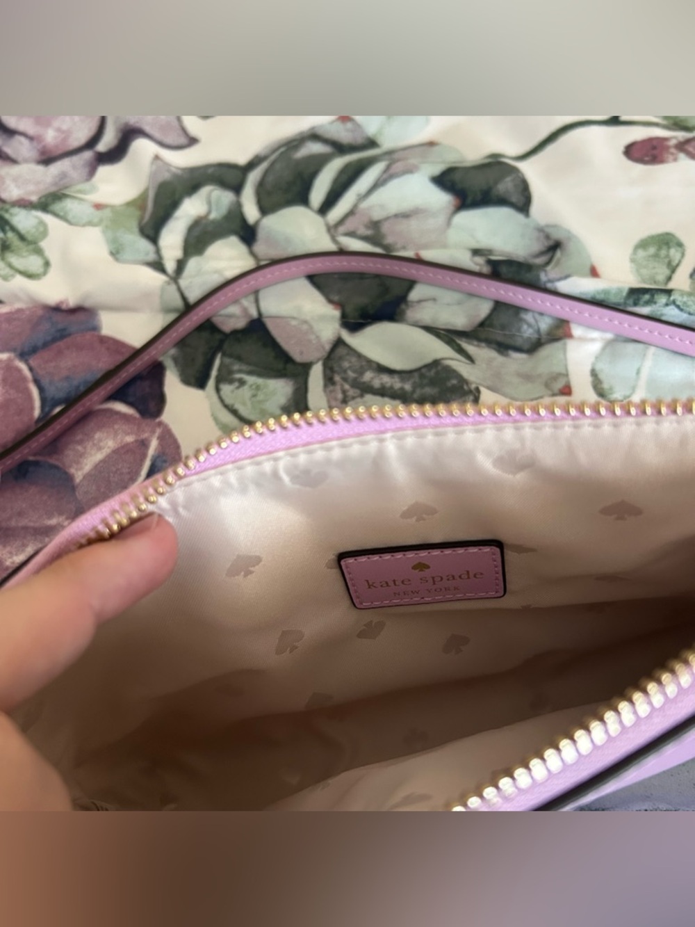NWOT Kate Spade Lavender Leather Crossbody Bag - Picture 5 of 7